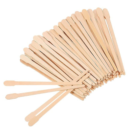 Bememo 500 Pcs Wax Sticks Eyebrow Brow Lip Nose Small Wooden Waxing Applicator Spatula Craft Sticks for Hair Face Legs Removal Spa