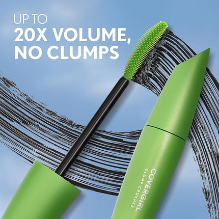 COVERGIRL Clump Crusher Mascara, 20X More Volume, Double Sided Brush, Long-Lasting Wear - 805 Black (Pack of 1)