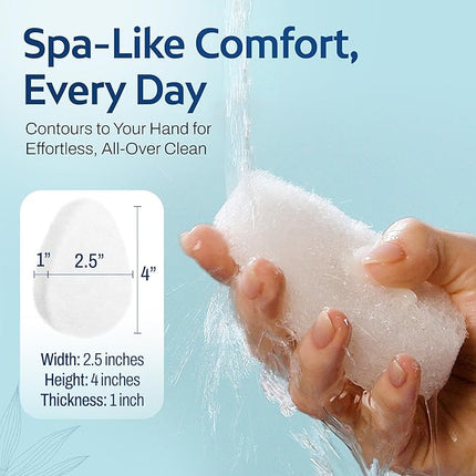 HartFelt 2ct Tear Drop Face Scrubber for Women | Reusable Facial Sponges for Daily Cleansing | Facial Exfoliating Pads for Removing Dead Skin, Dirt & Makeup | Made in USA