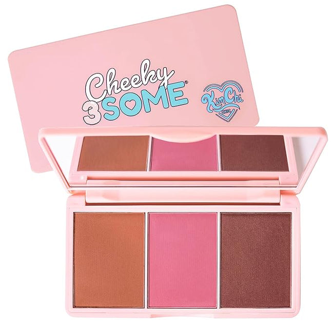 KimChiChic Beauty Cheeky 3Some Blush Trio, Blush Makeup Palette with 3 Colors, Use Individually or Blend All Shades for Custom Look, 04 Royal Flush, 0.47 oz
