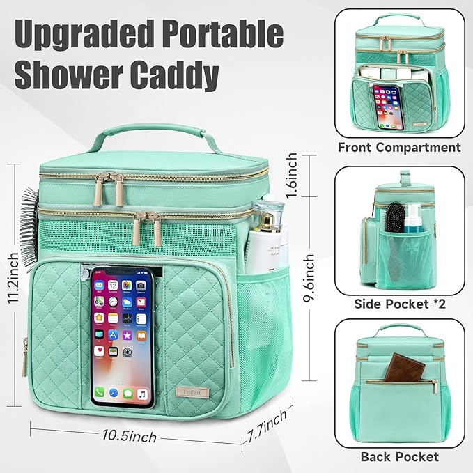 Large Toiletry Bag for Women Men,Bathroom Bag,Water Resistant Portable Shower Caddy for College Dorm,Hanging Toiletry Bags for Traveling,Gym Camping Cruise Ship Travel Essentials Shower Bag