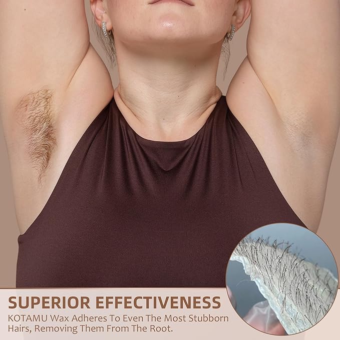 KOTAMU Waxing Kit for Women & Men, Wax Warmer for Hair Removal, Digital Wax Kit with Silicone Pot，Ideal for Face Eyebrow Arm Legs Armpit &Sensitive Skin, Lucum Waxing Machine for Home Salon Use