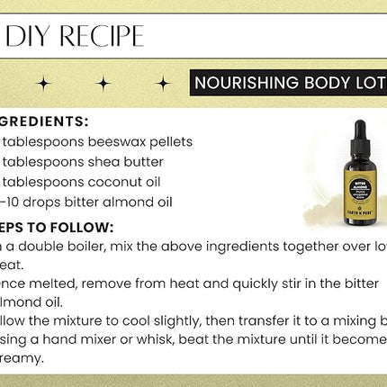 Earth N Pure Bitter Almond Oil (Badam Oil) Cold Pressed, Therapeutic Grade for Body, Skin, Hair 50 ml