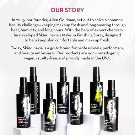 Skindinavia The Makeup Finishing Spray, Classic Makeup Setting Spray, All-Day Wear, Long-Lasting Up to 16+ Hours, Heat-Resistant & Waterproof, Cooling Fine Mist, 2.0 Oz