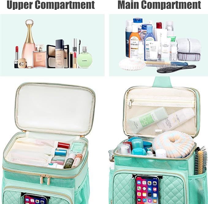 Large Toiletry Bag for Women Men,Bathroom Bag,Water Resistant Portable Shower Caddy for College Dorm,Hanging Toiletry Bags for Traveling,Gym Camping Cruise Ship Travel Essentials Shower Bag
