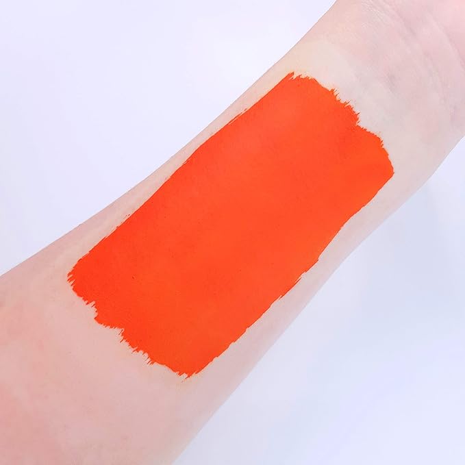 Pro Face & Body Paint Cake Pots Dark Orange - Professional Water Based Face Paint Makeup for Adults, Kids - 1.26oz