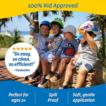 Solar Buddies Sunscreen Applicator - Pink Pack of 2 - BPA-Free Refillable Roll on Sponge Sunscreen, Suncream & Lotion Applicator For Kids, Adults & Families - Holds 3.4fl oz, Perfect Size for Travel