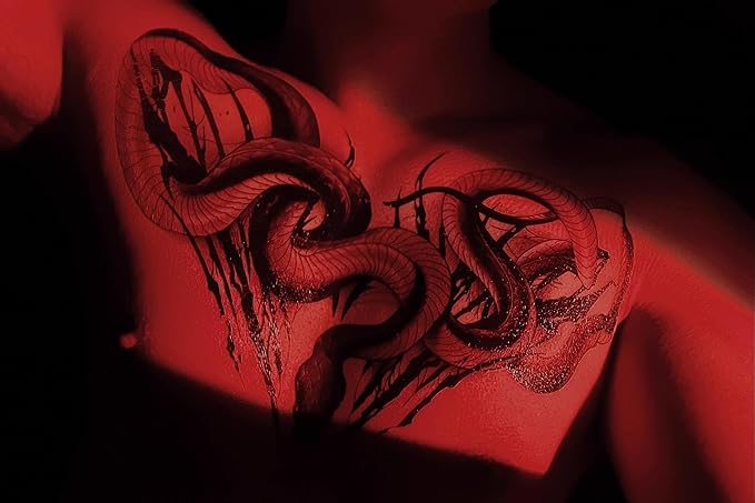 Large Temporary Tattoos Women Temporary Neck Tattoos Temporary Realistic Flower Chest Tattoo for Adults (Temporary Tattoos Sticker 39)