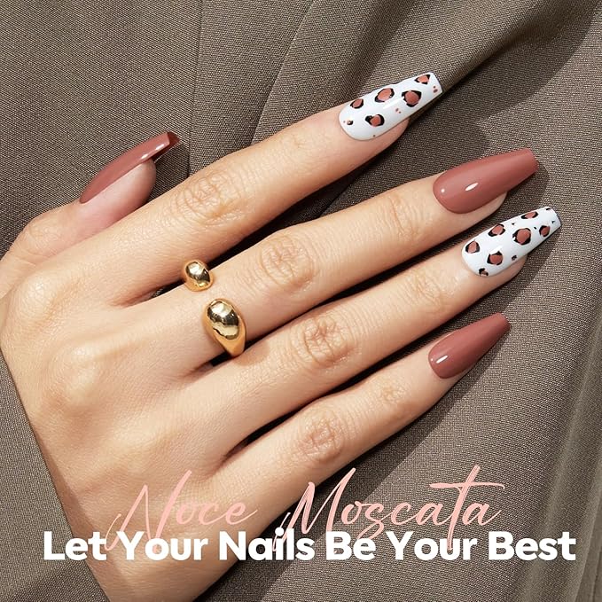 modelones Brown Nail Polish, Neutral Dark Nude 15 ml Quick Dry Nail Lacquer Strengthener Chip Resistant Long Last Shine Fingernail Toe Nail Art DIY Home Travel Manicure Gift for Women Girls 0.5 Fl Oz