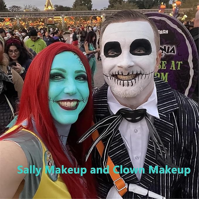 Go Ho Teal Face Body Paint Stick,Water Based Washable Face Paint Stick,Non-toxic Full-coverage Cream Teal Body Paint for Adults Children Halloween Sally Mermaid Skeleton Cosplay SFX Makeup