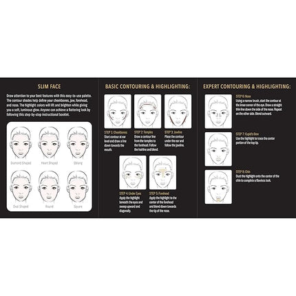 Elizabeth Mott Bronzer Contour Kit & Highlighter Powder Makeup – 6 Blendable Shades for a Natural Sun-Kissed Glow – Long-Lasting, Lightweight, Cruelty-Free & Paraben-Free Face Makeup