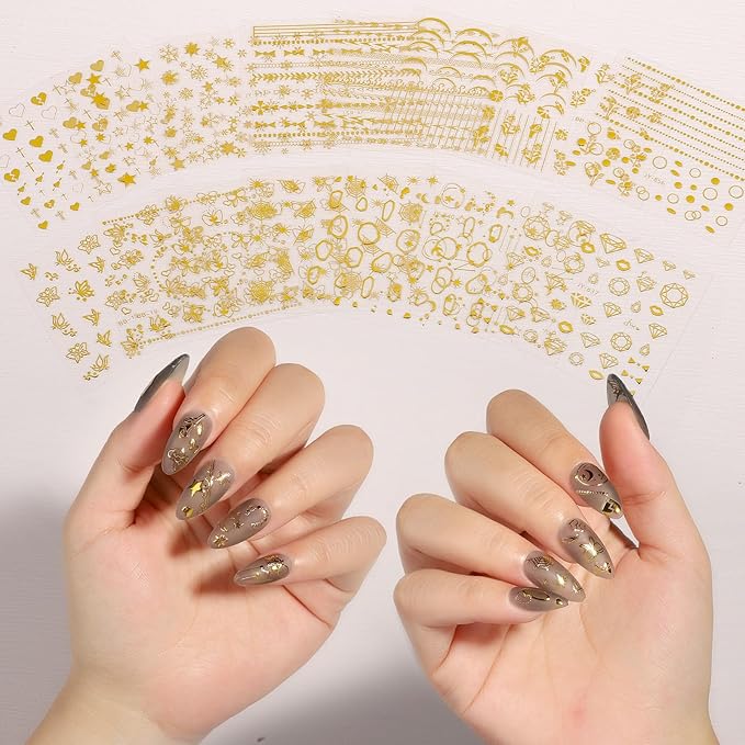 Teenitor Acrylic Nail Kit With Chrome Powder, Almond Tips, Art Brushes, Charms, 3D Gel, Tools, Stand - Beginner Set