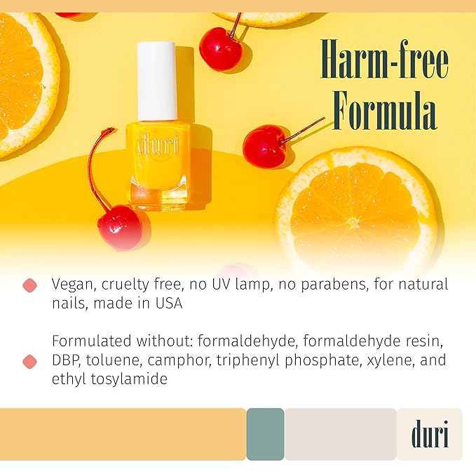 duri 794 Dirty Lemonade - Neon Yellow Nail Polish, Semi Matte, Full Coverage, 0.45 Fl Oz