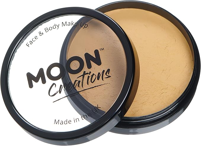 Pro Face & Body Paint Cake Pots by Moon Creations - Golden Sand - Professional Water Based Face Paint Makeup for Adults, Kids - 1.26oz