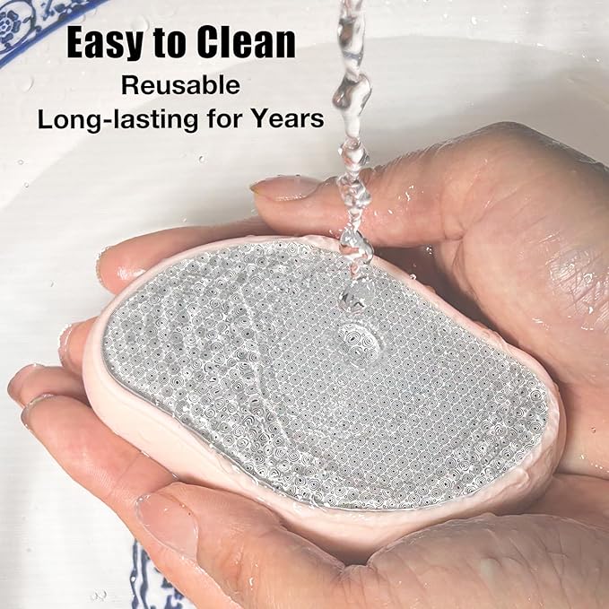 Premium Crystal Hair Eraser,Painless Exfoliation Hair Removal Epilator,Nano Glass Hair Remover for Women,Natural Gentle and Efficient Shaver Trimmer on Leg Arm(Light Pink)