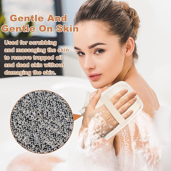 OWIIZI Bar Soap Scrubber Pouch Exfoliating Body Sponge, Bath Scrub Soap Bags for Soap Bars, Soap Saver Exfoliator Shower Pad Lather Sock for Men Women Elderly (2 Pcs)