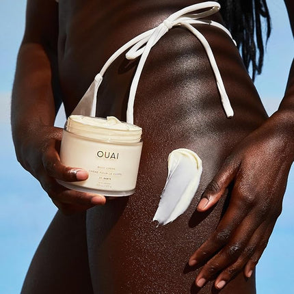 OUAI Body Creme, St. Barts Travel Size - Hydrating Whipped Body Cream with Cupuaçu Butter, Coconut Oil & Squalane - Softens Skin & Delivers Radiant Glow - Sulfate-Free Skin Care (3.4 oz)