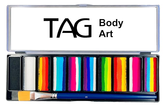 1 Stroke Palette 10 x 10g Face and Body Paint
