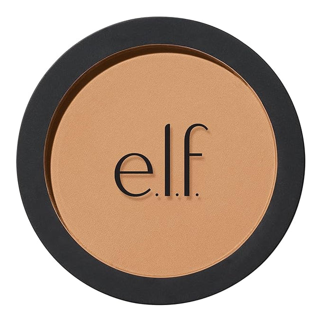 e.l.f. Primer-infused Bronzer, Long-Wear, Matte, Bold, Lightweight, Blends Easily, Contours Cheeks, Forever Sun Kissed, All-Day Wear, 0.35 Oz