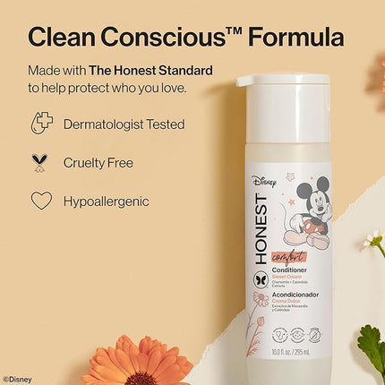 The Honest Company 2-in-1 Cleansing Shampoo Body Wash, Gentle Enough for Baby Dermatologist Tested Tear-free Hypoallergenic Disney’s Mickey Mouse Comfort Sweet Cream 10 fl oz