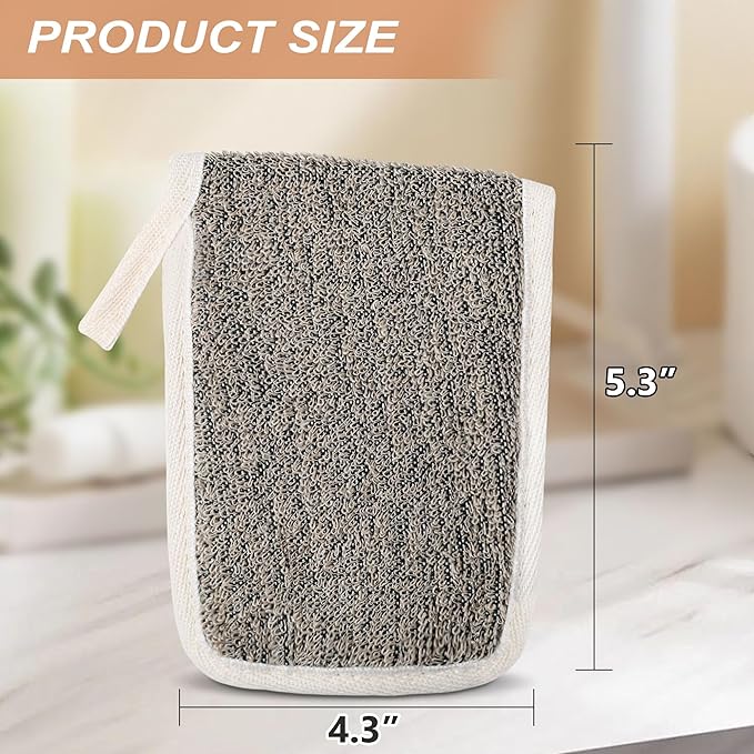 OWIIZI Bar Soap Scrubber Pouch Exfoliating Body Sponge, Bath Scrub Soap Bags for Soap Bars, Soap Saver Exfoliator Shower Pad Lather Sock for Men Women Elderly (2 Pcs)