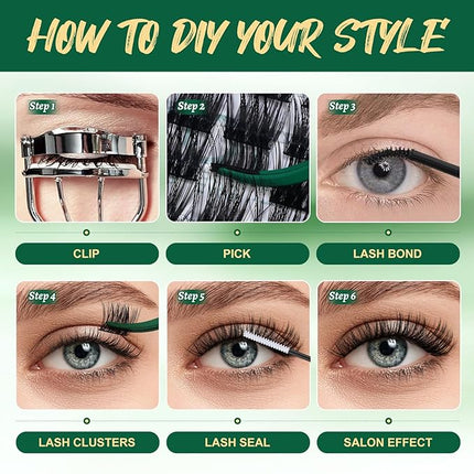 Lash Clusters,96 Pcs Cluster Lashes D Curl 10-18MIX DIY Lash Extensions Eyelash Clusters,KEYYOU Volume Wispy Individual Lashes Soft&Comfortable Easy DIY at Home(Y30,D-10-18MIX)