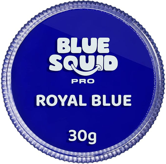 Blue Squid Face Paint Water Based Single Cake Professional Face Paint & Body Paint - Water Activated, Kids Adults Face Painting for Costume, Halloween Makeup, Cosplay - Royal Blue Face Paint 30g