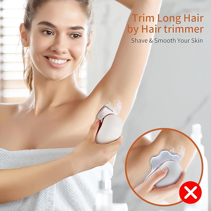 Women's Electric Razors for Women Legs Pubic Facial Hair Removal 2 in 1 Womens Electric Shaver for Women,Bikini Trimmer for Lady,Waterproof (7D)