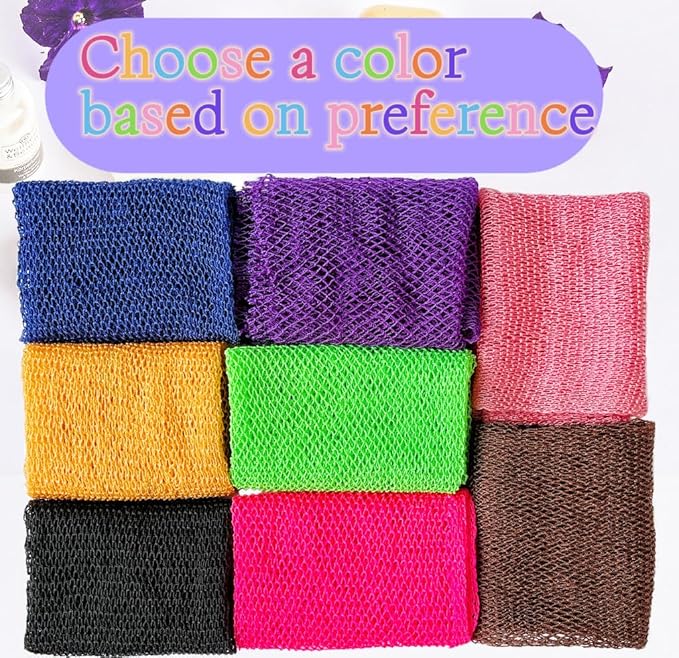 African Net Sponge Authentic, African Exfoliating Sponge Real African Net Black Owned, African Bath Sponge Back Scrubber, Body Exfoliator Shower Bath Accessories (Pink)