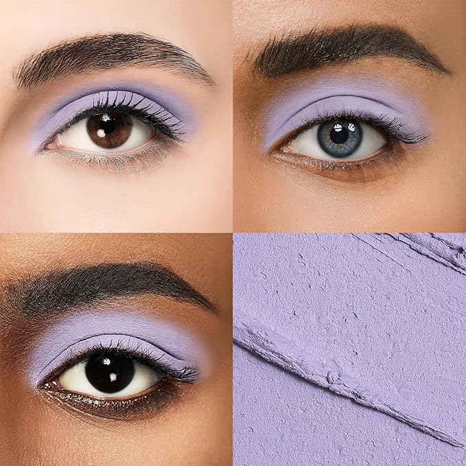 Cream Waterproof Hypoallergenic Eyeshadow Stick, long wear Metallic Glitter Matte Eye Shadow Pencil With Makeup Brush, Eye Brightener, 40 Periwinkle Matte