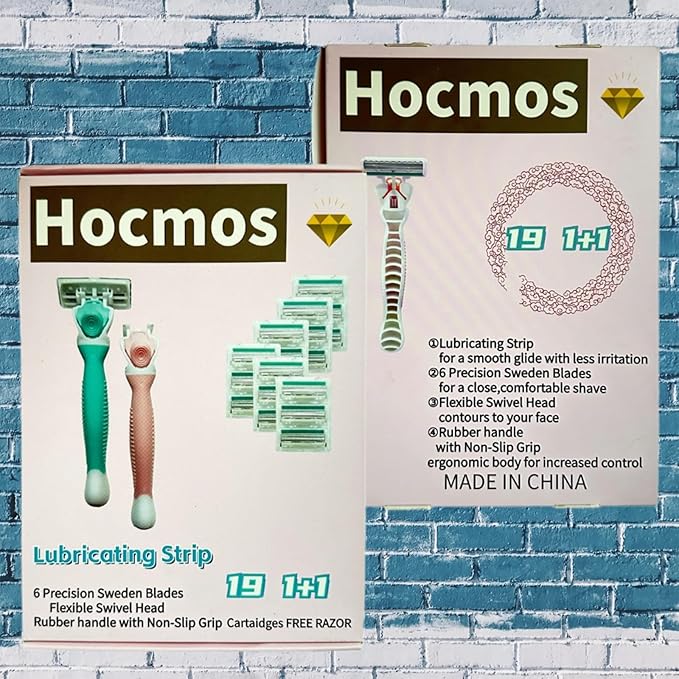 Razors for Women Sensitive Skin，6 blade Lady Shaving Razor for Women, Women’s razors for Shaving Including 1 Travel Razors for Women with 19 Blade Refills