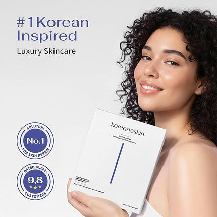 GHK-Cu Copper Peptide Hydrogel Face Mask Anti-Aging Collagen Booster for Skin Repair, Firming, Fades Acne Scars & Redness. K-Beauty Sheet Mask Treatment