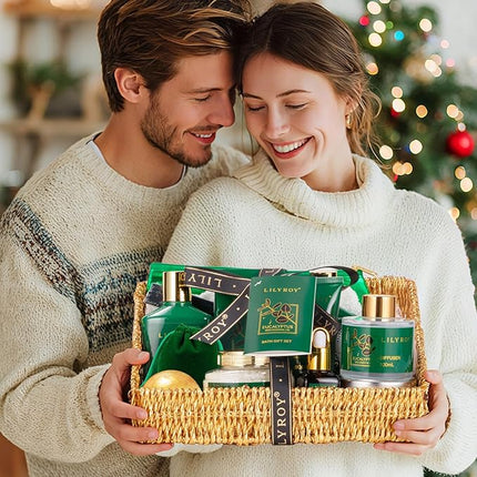 Valentines Day Gifts Basket for Women and Men- 15-Piece Premium Eucalyptus Bath Gift Set - Spa Kit, Ideal for Birthday, Mothers Day, Father’s Day, Christmas, Perfect for Holidays Self Care