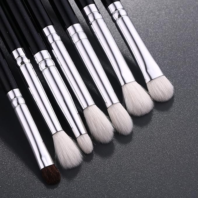 12pcs eye brush set, Eye Makeup Brush Set，Professional Blending Eyeshadow Makeup Brushes for Concealer Eyebrows Eyeliner, Soft Hairs & Wood Handle(LH08, Count, 12)