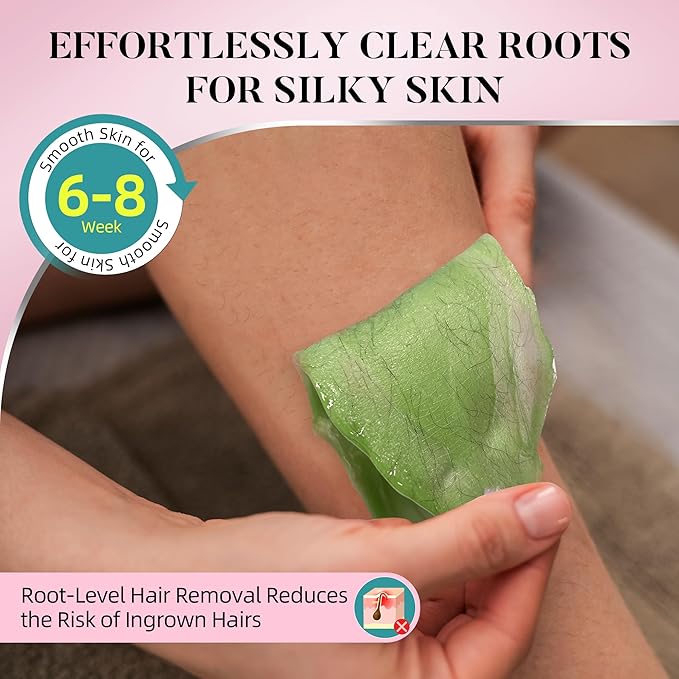 LANSLEYWAX Digital Waxing Kit for Women Men - Water Pink Waxing Machine with 39 Accessories - Hard Wax Kit for Arm Leg Brazilian Bikini Face Sensitive Skin, Wax Warmer Hair Removal for Home/Salon Use