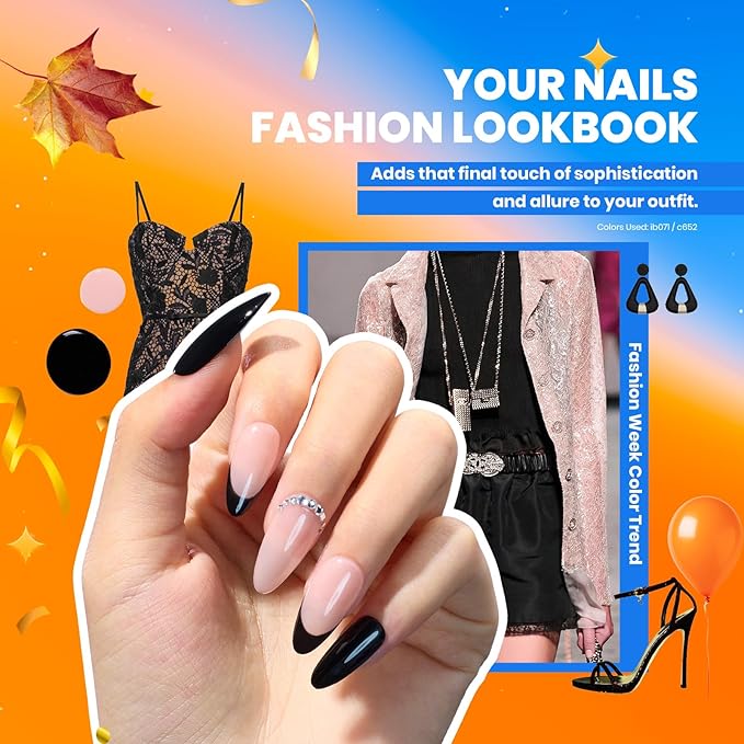 beetles Gel Polish 44pcs Fall Gel Nail Polish Set 36 Colors Brown Burgundy Red Blue Purple Orange Green Black Nude White with Base Coat Glossy Matte Glitter Top Coat Gifts for Women Colorful Muse