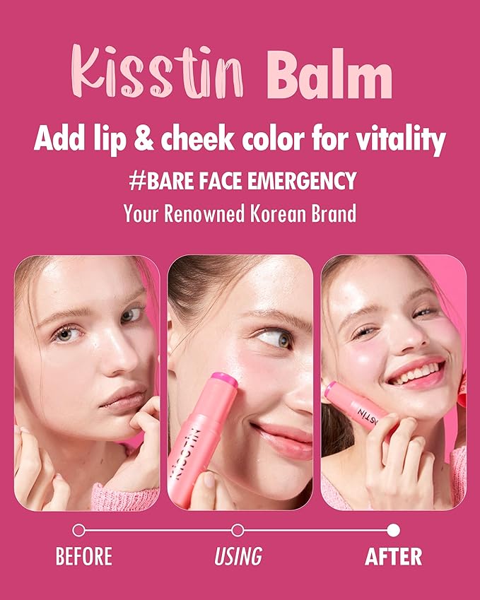 KAHI Kisstin Balm - Skin-Refining Face Moisturizer & Makeup Stick | Nourishing Beauty Moisturizer Stick | Makeup-enhancing Glow Balm (0.32 oz)