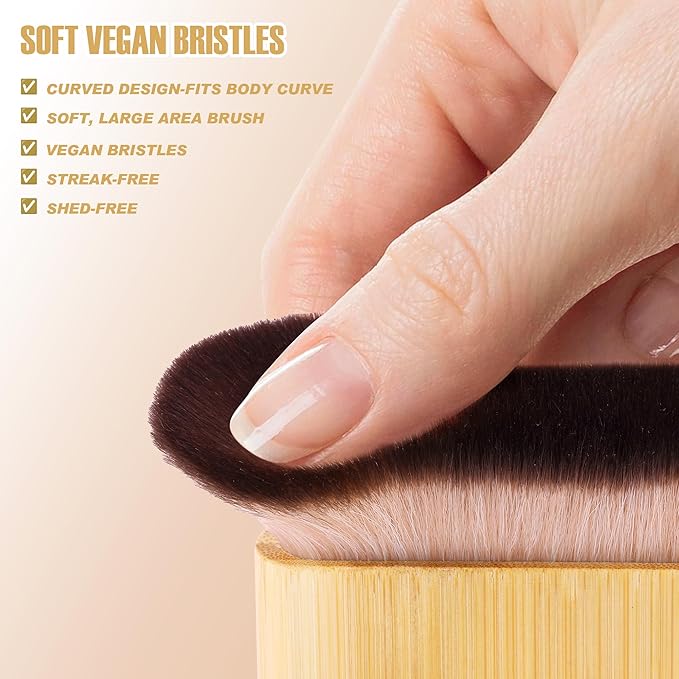 Self Tanner Brush Body Self Tanning Brush for Self Tan Makeup Brush Kabuki Self Tanner Back Applicator Brushes Face Self Tanning Blending Brushes Leg Makeup Brush for Self Tanner Applicator Set 2