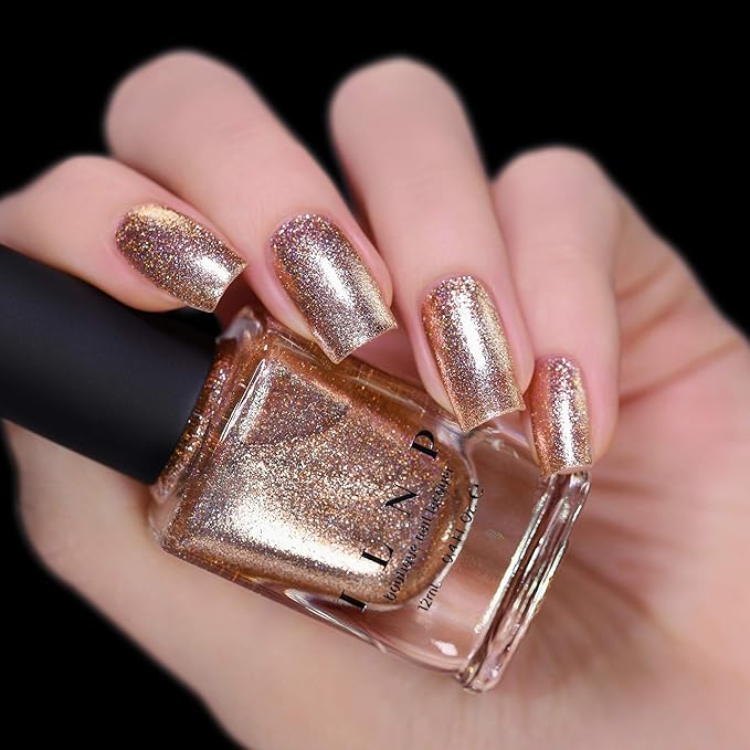 ILNP Mirage - Brilliant Gold Holographic Ultra Metallic Nail Polish