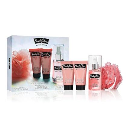 Lucky Brand, Lucky You Women's Fragrance 4 Piece Bath Set, 3.4 fl. Oz