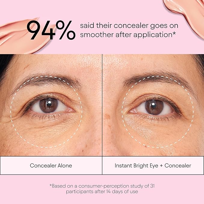 ALPYN Instant Bright Eye with Peptides & Niacinamide | Brightens Dark Circles, Visibly Firms & Softens Fine Lines | 0.5 Fl Oz / 15 ml