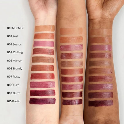 Laka Devil Lip, 3.7g/0.13oz, Vivid color Lipstick, Long-Lasting Bold Stian, Hydrating & Melting Glow with Non-Creasing, K-Beauty (#802 Zest)