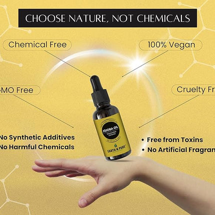 Earth N Pure Jojoba Oil Cold Pressed Natural and Therapeutic Grade for Skin & Hair 30 ml