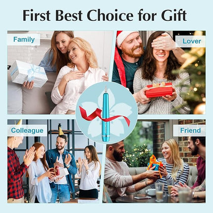 JIASHENG USB Electric Nail Drill, Portable Electric Nail File for Acrylic Gel Nails, Professional Drill Nail Kit Manicure and Pedicure Kit with Drill Bits for Home and Salon Use, Blue