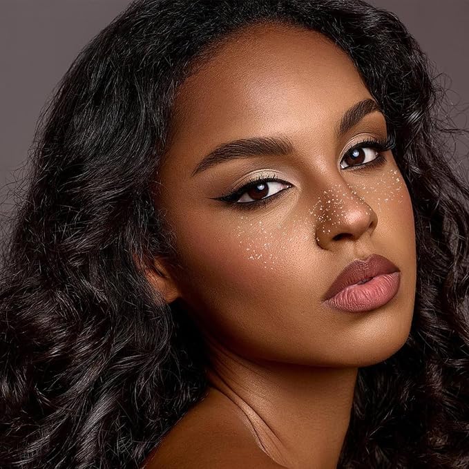 Face Makeup Patches, 12 Sheet Glitter Freckles Face Tattoo,Waterproof Faux Freckles,Temporary Face Freckles For Women & Girl