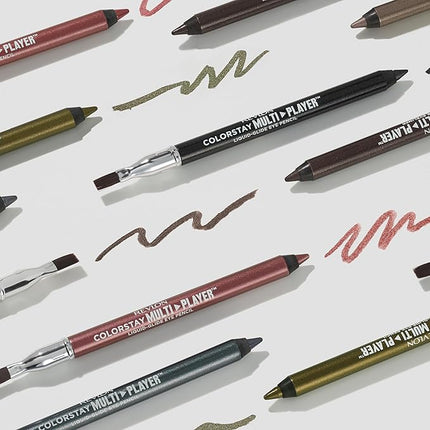REVLON ColorStay Multiplayer Liquid-Glide Eye Pencil, Multi-Use Makeup With Blending Brush, Blends Then Sets, Creamy Texture, Waterproof, Smudge-proof, Longwearing, 403 Glitch Effect, 0.03 Oz