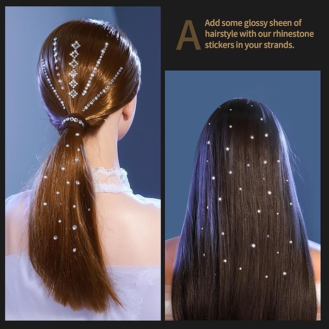 Teenitor Face Gems Festival Face Jewels Makeup Face Rhinestones, Hair Gems, Eye Gems, Body Gems, Stick On Gems for Face, Eye, Body, Hair