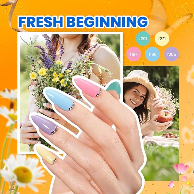 Beetles Gel Nail Polish Kit with U V Light - 32 Colors Nail Kit 55 Pcs Gel Polish Set Four Seasons Glow Pro Base & Matte Glossy Top Coat Nails Stuff Soak Off DIY Art Set Gifts for Women Teen Girls