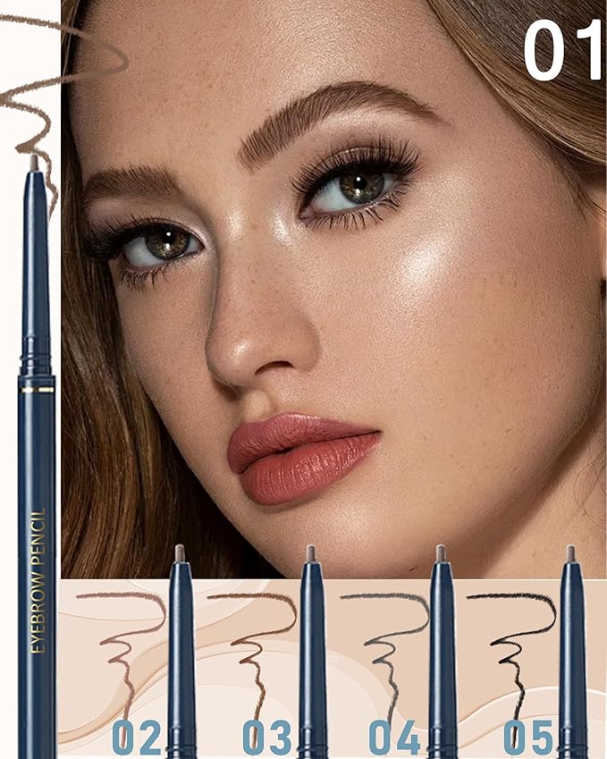 Eyebrow Pencils for Women,12Pcs Blonde Ultra-Fine Eye Brow Pencil Set,Easy to Color,Long-Lasting Waterproof Eyebrow Tint Pen Kit for Define Shape and Fill Brow,Thanksgiving Eye Makeup Gift for Girl-01