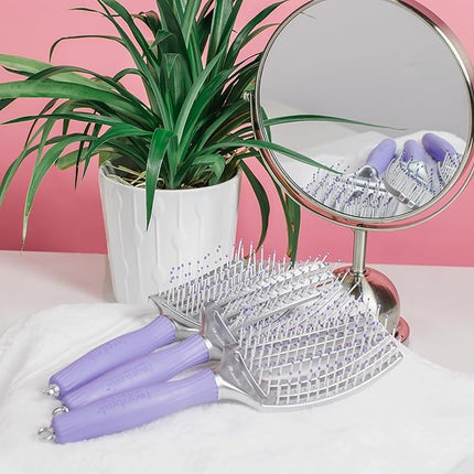 Olivia Garden Finger Brush Scalp-Hugging & Vented Paddle Hair Brush FB-LG (Medium)